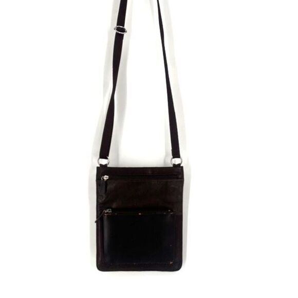 Vintage 90s Wilsons Leather Crossbody Bag Brown - Picture 3 of 15